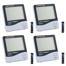 Carica l&#39;immagine nel visualizzatore di Gallery, ESYNiC 4PZ 3 in 1 Igrometro Termometro Digitale con Display LCD 4pz Nero - Ilgrandebazar