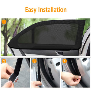 AODOOR Parasole Auto Bambini, Tendine Parasole Auto, Universali Parasole per Finestrini Auto Laterali, Block Raggi UV Anti-zanzara e Antipolvere, Protegge Bambini e Animali Domestici (2 Pezzi)