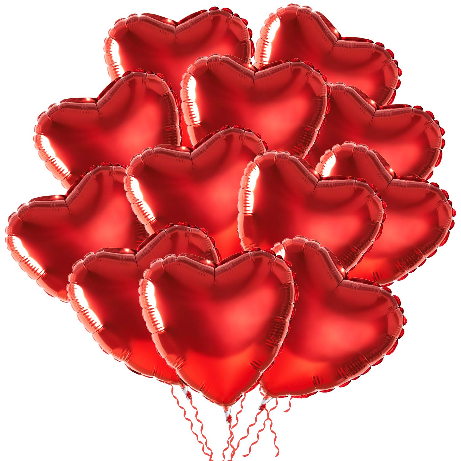 Palloncino Foil A Forma Di Cuore Colore Rosso Addobbi Decorazione Festa – Partyeballoon - Foto 5