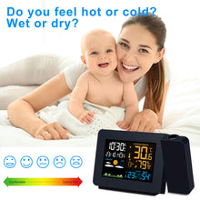 Carica l&#39;immagine nel visualizzatore di Gallery, Kalawen Orologio Proiezione Soffitto Temperatura Esterna Nero con - Ilgrandebazar