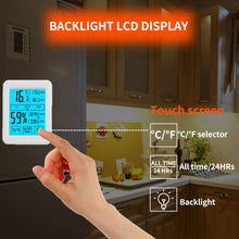 Carica l&#39;immagine nel visualizzatore di Gallery, HUALANS Termometro Igrometro Digitale Professionale con Touch-Button, Blu