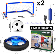 Carica l'immagine nel visualizzatore di Gallery, SUNNOW Air Hover Calcio - Pallone da Calcio Ricaricabile Air Hover Calcio Sportivo per Bambini con Paracolpi in Bchiuma e Potenti Luci a LED Giocattoli Sportivi per Bambini Natale Regalo (Blu)