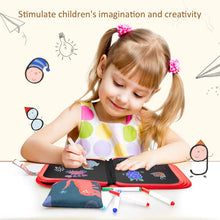 Carica l'immagine nel visualizzatore di Gallery, POOPHUNS Portatile da Disegno per Bambini, Doodle Disegno Giocattoli per Bambini, Libro di Pittura per Bambini con 14 Pagine, Lavagna a Doppia Faccia, Reuseful Lavabile, Casa Portatile