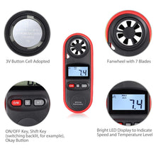 Carica l&#39;immagine nel visualizzatore di Gallery, Proster LCD Anemometro Digitale Impermeabile Misuratore del Vento Red - Ilgrandebazar