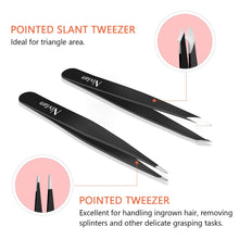 Carica l&#39;immagine nel visualizzatore di Gallery, Pinzette per Sopracciglia, Nivlan 4 Pcs Pinzetta Sopracciglia Professionale...