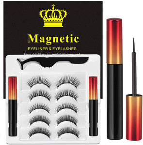 Ciglia Magnetiche Con Eyeliner Magnetico Kit, 5 Paia Di Ciglia Finte Naturali E Di Lunga Durata, Ciglia Finte Magnetiche Riutilizzabili Senza Colla