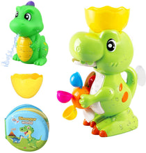 Carica l'immagine nel visualizzatore di Gallery, BeebeeRun Baby Bath Toy Giocattolo da Bagno di Dinosauro con Dino Bath Libro Fontana di Dinosauro Giocattolo da Bagno Gioco per Bambini Bambini Ragazzi Ragazze 1 2 3 4 Anni