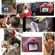 Carica l'immagine nel visualizzatore di Gallery, YunLone ToyZoom Macchina Fotografica per Bambini, Bambini Fotocamera Digitale Portatile Selfie Videocamera per Bambine 2 Pollici LCD /1080P FHD / 18MP/Scheda 32 GB/Custodia Inclusa(Rosa)