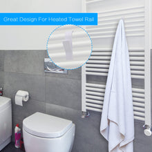 Carica l&#39;immagine nel visualizzatore di Gallery, 8 Pezzi Ganci per Termoarredo Bagno, Ganci Termoarredo Bagno, Appendi Accappatoio Bagno, Salvaspazio, Gancio Termoarredo Bagno Robusti per Accappatoio, Vestiti e Asciugamani
