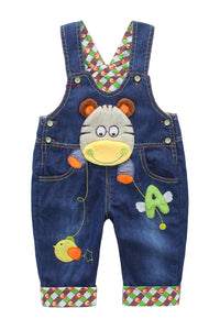 DEBAIJIA Bambino Ragazza Ragazzo Jeans Tuta Blu Salopette Denim Cartone... - Ilgrandebazar