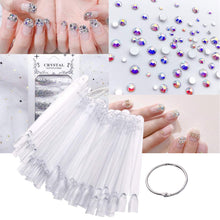 Carica l&#39;immagine nel visualizzatore di Gallery, PIXNOR 50 pz Nail Art Tips colore bastoni Pop Display Fan Come mostrato