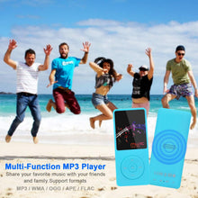 Carica l'immagine nel visualizzatore di Gallery, COVVY Slim Music Player 8GB portatile Lossless Sound 70 ore di schermo MP3 supporta fino a 64 GB (Azzurro)