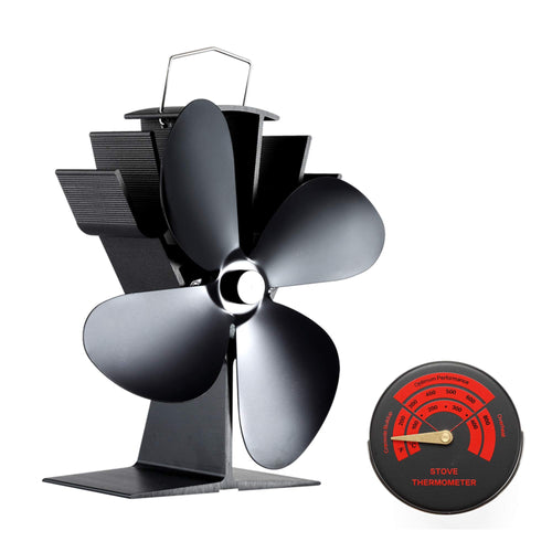 Stufa ventola 4 lama, esteso lama e piccolo size-high Large, Nero