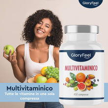 Carica l'immagine nel visualizzatore di Gallery, Multivitaminico e Multiminerale, 450 Compresse (Scorta Formato Famiglia per 1+ Anno), Vitamine e Minerali Complex con Vitamine A,B,C,D3,E, Calcio, Zinco, Selenio, Integratore Multivitaminico Completo 450 Unità (Confezione da 1)