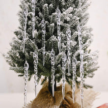 Carica l&#39;immagine nel visualizzatore di Gallery, LEMESO 36 pz Decorazioni Albero di Natale Ghiaccioli Natalizi Fiocchi di Neve Goccia Coni Gelato Cristallo Pendenti Ciondoli Addobbi Trasparente in Plastica Ornamenti Con Fili da Appendere