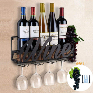 Tinyuet Scatola per Vino da Parete | Portabottiglie e Vetro | Wine - Ilgrandebazar