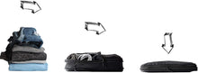 Carica l&#39;immagine nel visualizzatore di Gallery, TRAVEL DUDE Organizer Valigie | Cubi con Compressione | realizzati con Bottiglie di Plastica Riciclata | Set da Viaggio per zaini o bagagli a mano | Organizer Valigia (nero / 4 parti)