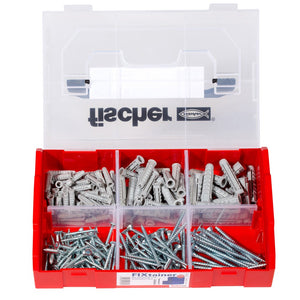 Fischer, Set di tasselli con custodia, 532891 SX-Dübel mit Schrauben