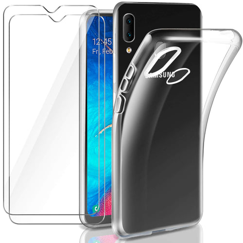 Leathlux Cover Samsung Galaxy A20e Custodia Trasparente + 2 × Pellicola... - Ilgrandebazar