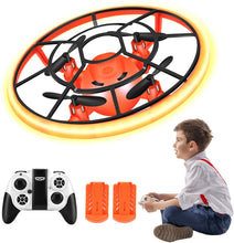 Carica l&#39;immagine nel visualizzatore di Gallery, Mini Drone per Bambini, Giocattoli Bambini Elicottero Telecomandato Aereo RC con Luci LED Gadget Compleanno Natale Regali Ragazzi Ragazze 8 9 10 11 12 Anni Giochi da Giardino Interno Esterno (ARANCIA)