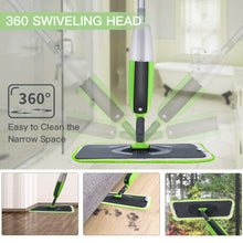 Carica l&#39;immagine nel visualizzatore di Gallery, Tencoz Spray Mop, Lavapavimenti a Spruzzo Scopa Autopulente, Mocio in Verde - Ilgrandebazar