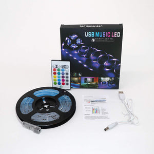 5M Striscia LED Musicale, Retroilluminazione TV USB RGB 5 Metri - Ilgrandebazar