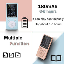 Carica l&#39;immagine nel visualizzatore di Gallery, Lettore MP4 Mini Lettore Musicale Portatile Supporto Scheda TF da 32 GB con Tempo di Standby Lungo(Blu)