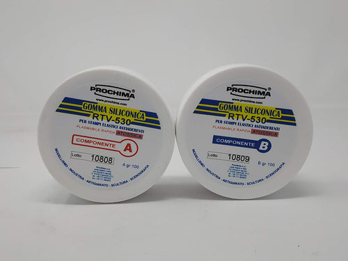 PROCHIMA GS737G200 Gomma Siliconiche Rtv-530 A+B, 200 gr 200 GR, Rtv 530 - Ilgrandebazar