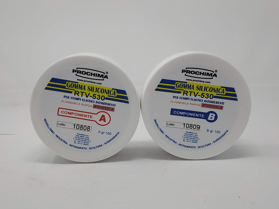 PROCHIMA GS737G200 Gomma Siliconiche Rtv-530 A+B, 200 gr 200 GR, Rtv 530 - Ilgrandebazar