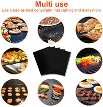 Carica l'immagine nel visualizzatore di Gallery, EXTSUD BBQ Griglia Tappetini 40x33cm Set 5 Pz Stuoie Barbecue Antiaderente Riutilizzabili Senza-PFOA Resistente al Calore per Griglia a Carbone Gas Weber Forno Elettrico Adatto per Carne Pesce Verdure