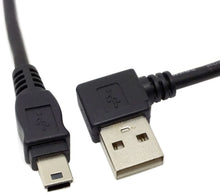 Carica l'immagine nel visualizzatore di Gallery, ChenYang Cavo dati da USB 2.0 A maschio a USB Mini B maschio, ad angolo di 90 gradi, 50 cm Nero