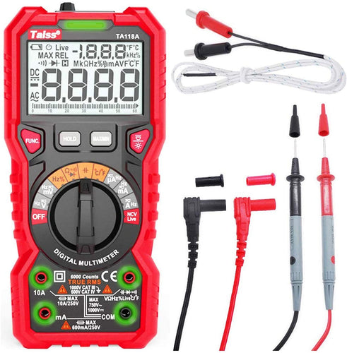 Multimetro digitale professionale automatico, TRMS 6000 Conti (prompt jack...