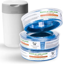 Carica l&#39;immagine nel visualizzatore di Gallery, Ricarica Mangiapannolini Bimbi Antiodore alla Lavanda 320 Sacchetti Compatibile con Sangenic Tommee Tippee Sistema di Smaltimento Pannolini 3 unità