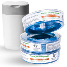 Carica l&#39;immagine nel visualizzatore di Gallery, Ricarica Mangiapannolini Bimbi Antiodore alla Lavanda 320 Sacchetti Compatibile con Sangenic Tommee Tippee Sistema di Smaltimento Pannolini 3 unità