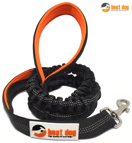 BEST DOG - Premium Guinzaglio per cani di grossa taglia, arancio-nero - Ilgrandebazar