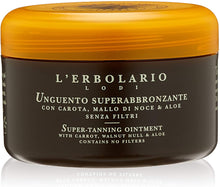 Carica l&#39;immagine nel visualizzatore di Gallery, L&#39;Erbolario, Unguento Super Abbronzante, con Carota, Mallo di Noce e Aloe, 200 ml