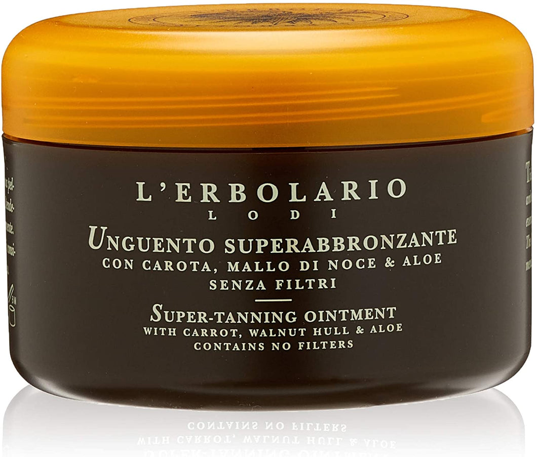 L'Erbolario, Unguento Super Abbronzante, con Carota, Mallo di Noce e Aloe, 200 ml