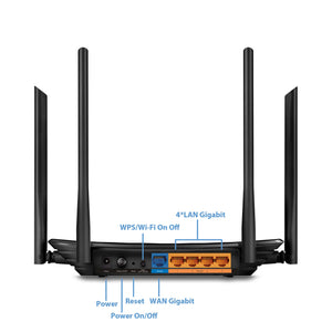 TP-Link Archer C6 Gigabit Router Wi-Fi Dual Band AC1200 AC1200, Nero - Ilgrandebazar