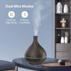 ANJOU Diffusore di Aromi Ultrasuoni 500ml con Nebbia taglia unica, Marrone - Ilgrandebazar