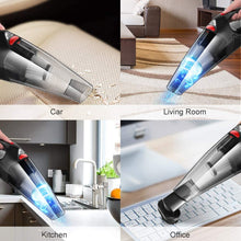 Carica l'immagine nel visualizzatore di Gallery, RIKIN Aspirabriciole Senza Fili Aspirapolvere Portatile Potente 7000PA 120W 12V Aspirapolvere Ricaricabile Filtro HEPA Umido e Secco con illuminazione a LED per Auto Ufficio Casa
