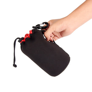 Sacchetti Lenti, 4 custodia per obiettivo Set proteggere lenti Black