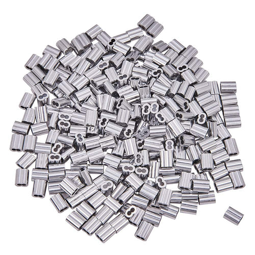 INCREWAY morsetti per fune, 300 pezzi M2 lega di alluminio morsetto 300pcs - Ilgrandebazar