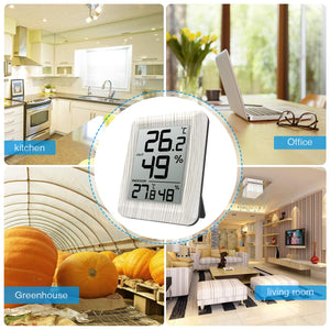 Criacr Wireless Termometro Igrometro da Interno Esterno, Bianco Puro - Ilgrandebazar