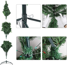 Carica l'immagine nel visualizzatore di Gallery, Arcoiris Albero di Natale artificiale extra imbottito abete artificiale supporto metallico 90-240 cm (180 cm), albero verde)