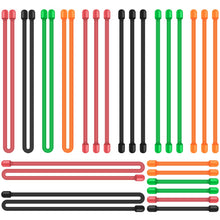 Carica l&#39;immagine nel visualizzatore di Gallery, Senhai 24 Coppie in Twist, Cinghie Silicone 18&quot;12&quot; 3&quot;&amp; 3&quot;+6&quot;+12&quot;+18&quot;, Nero - Ilgrandebazar