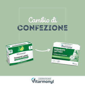 VITARMONYL - FERMENTI LATTICI - Integratori per l’equilibrio della flora intestinale - in capsule per la flora batterica - Per il benessere dell’intestino - Confezione da 30 capsule
