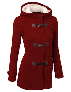 GHYUGR Cappotto con Cappuccio Donna Invernale Autunno Elegante Lungo Giacca... - Ilgrandebazar