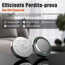 Carica l&#39;immagine nel visualizzatore di Gallery, Confezione da 40 pacchi batteria alcalina AG10(LR1130) --- 40 Pezzi, Argento - Ilgrandebazar