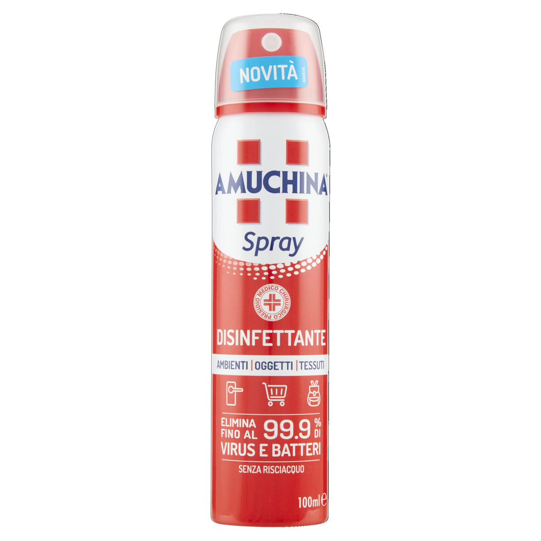 Amuchina Spray Disinfettante Virucida per Ambienti, Oggetti e Tessuti, 100 ml