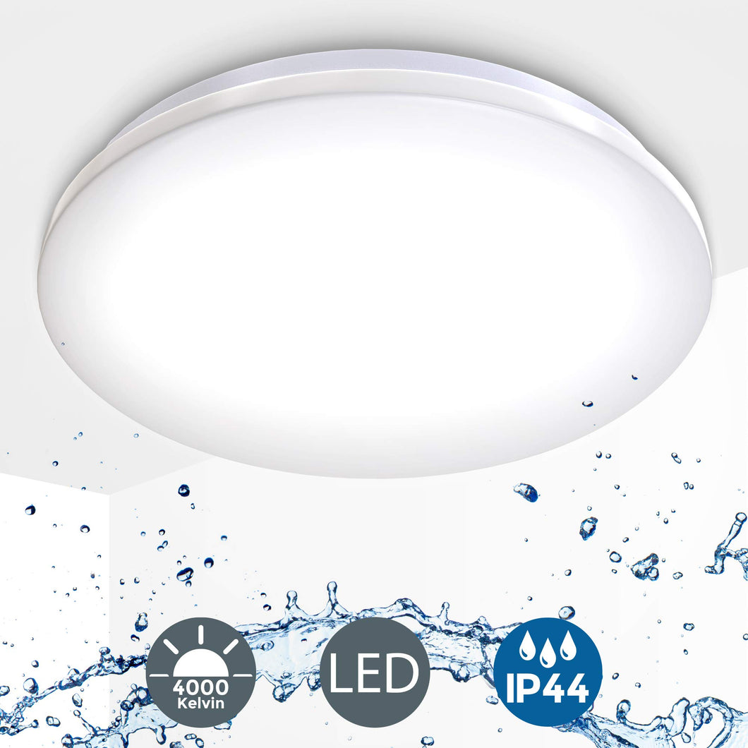 Plafoniera LED, lampada da soffitto o parete per bagno, luce bianca naturale...